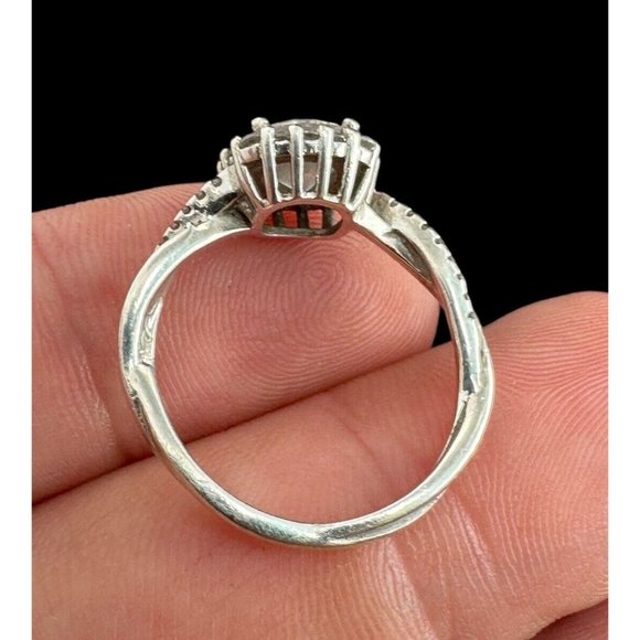 Designer IBB CN 925 Sterling Cubic Zirconia Cocktail Ring Size 7.75 - Picture 5 of 7